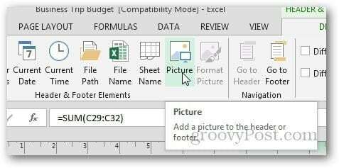 Vannmerke Excel 12