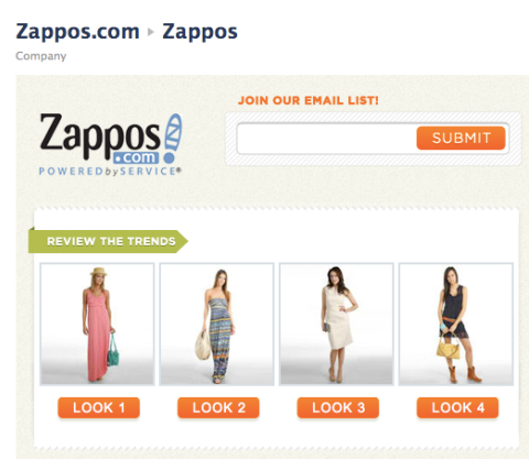 zappos bare fan innhold