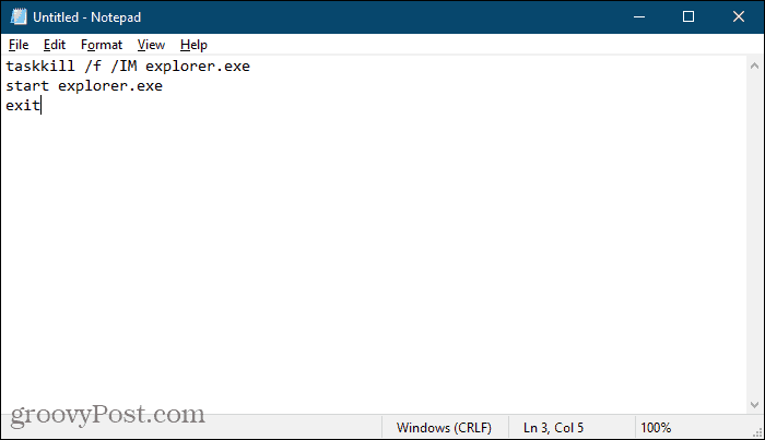 Lag en batchfil med Notisblokk i Windows 10