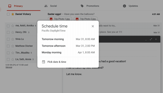 Planlegg Gmail Time Desktop