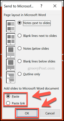 Formateringsalternativer for videresending i PowerPoint