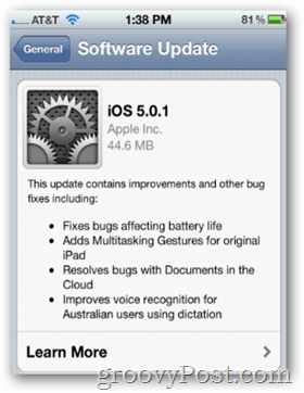 Apple slipper iOS 5.0.1 med blandede reaksjoner