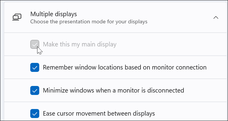 flytt oppgavelinjen til andre skjerm på Windows 11