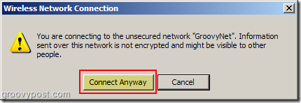 Windows XP trådløs nettverkstilkobling usikret nettverksadvarsel:: groovyPost.com