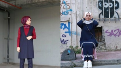 Marineblå klær i hijab-klær