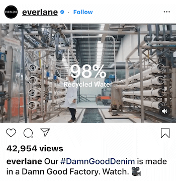 Instagram-videoinnlegg for Everlane