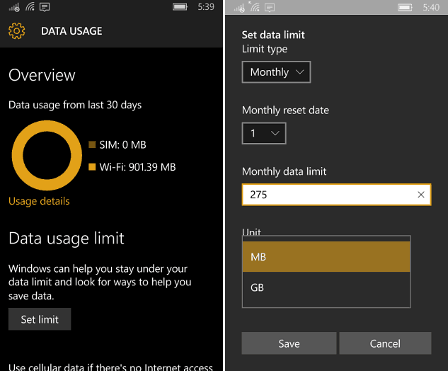 Hvordan håndtere bruk av mobildata på Windows Phone