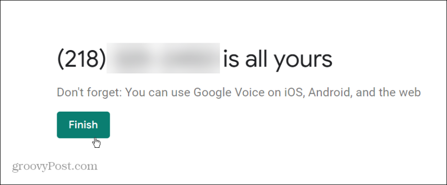 Google Voice-nummeret ditt