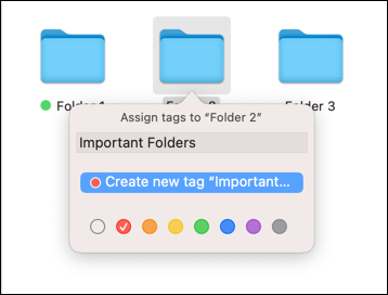 Opprette en ny Mac-mappe-tag