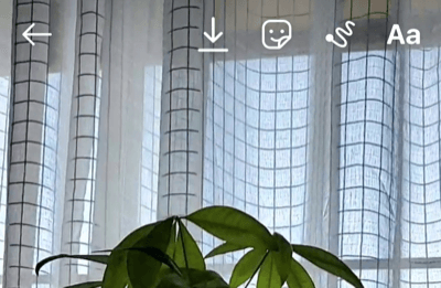 instagram reels verktøylinje som viser menyalternativer, inkludert muligheten til å lagre videoklippet på kamerarullen