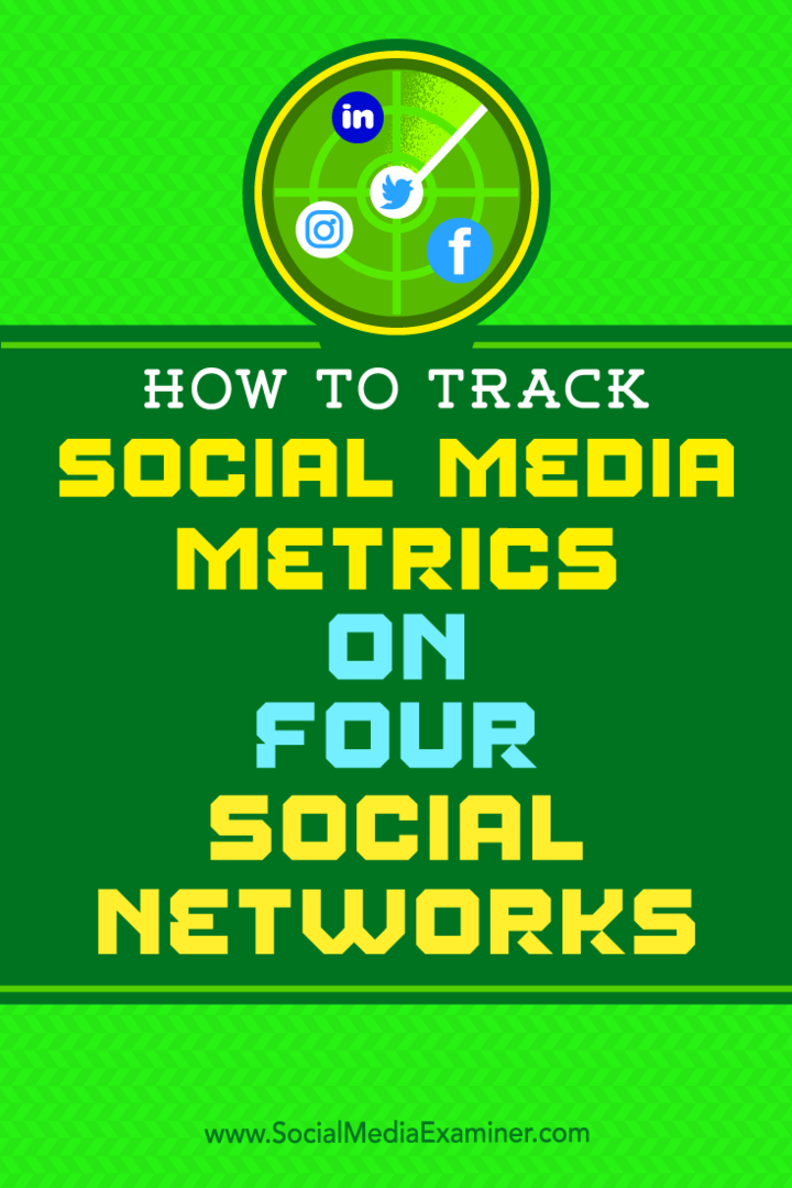Hvordan spore sosiale medier beregninger på fire sosiale nettverk av Joe Griffin på sosiale medier.