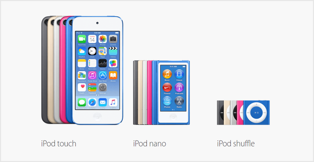 Ny Apple iPod Lineup kunngjort i dag