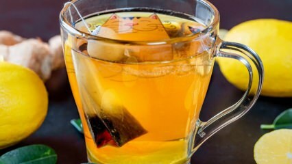 Grønn te og mineralvannsblanding som er lett å svekke