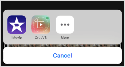 Trykk på CropVS-ikonet for å åpne appens verktøy.