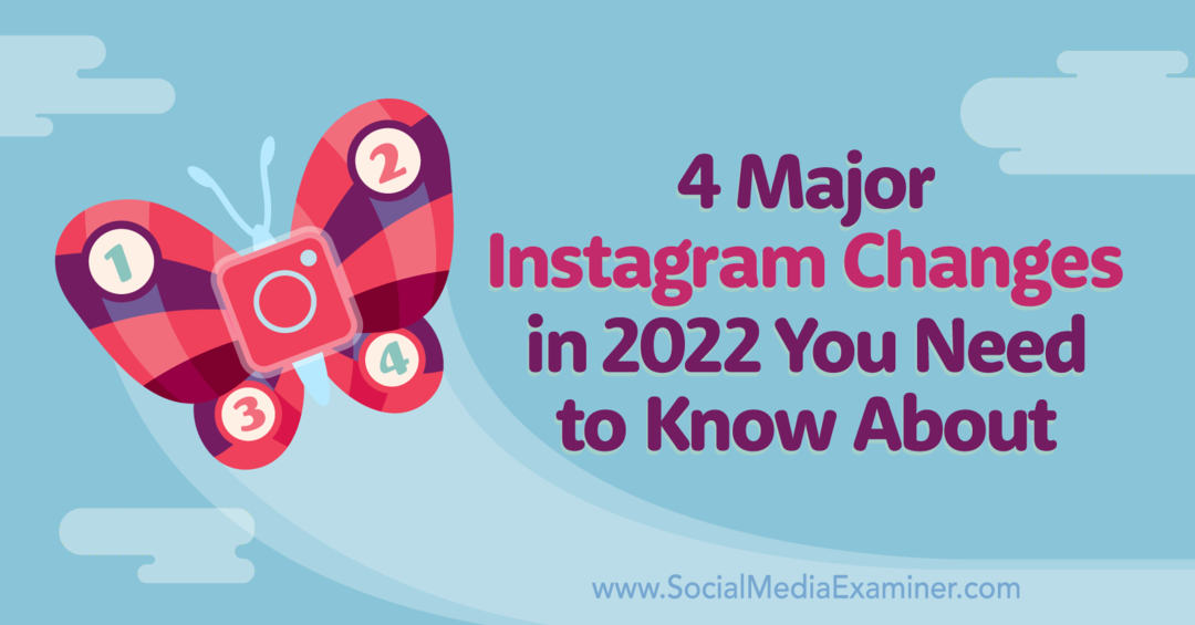 4 store Instagram-endringer i 2022 du trenger å vite om av Marly Broudie på Social Media Examiner.