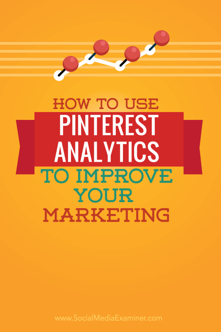 Slik bruker du Pinterest Analytics for å forbedre markedsføringen: Social Media Examiner