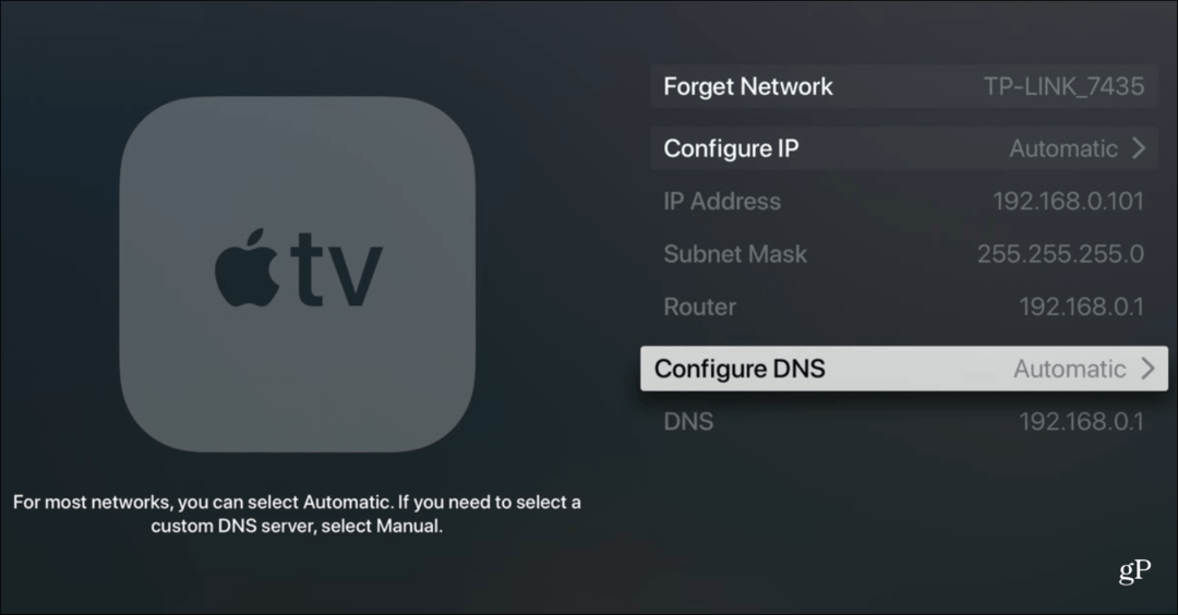 Slik endrer du DNS-innstillingen på Apple TV