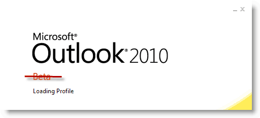 Startdato for Outlook 2010