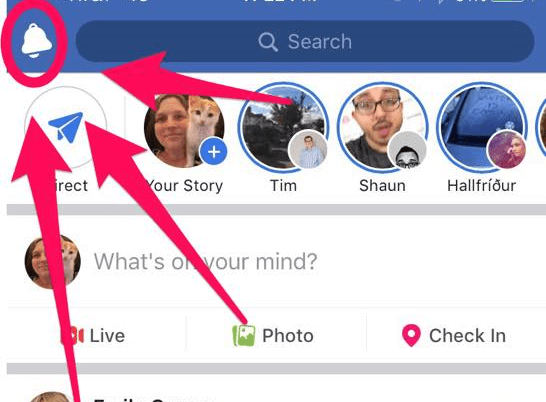 Facebook ser ut til å ha flyttet varslingsikonet fra bunnen til toppen av mobilappen for iOS.