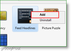 hvordan du legger til en feed-leser-gadget i Windows 7