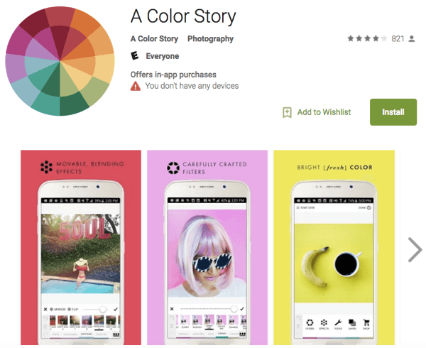en app for fargehistorie