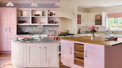 Anbefalinger av moderne rosa kjøkkendekorasjon