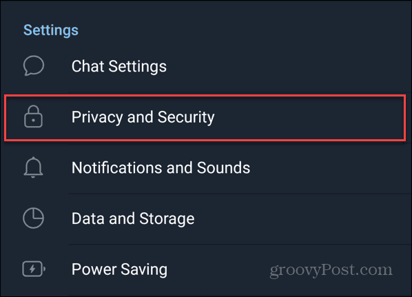 Personvern og sikkerhetsinnstillinger i Telegram på Android