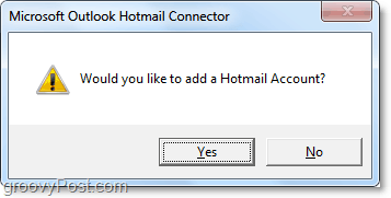 legg til en hotmail-konto for å se på tilkoblingsverktøyet