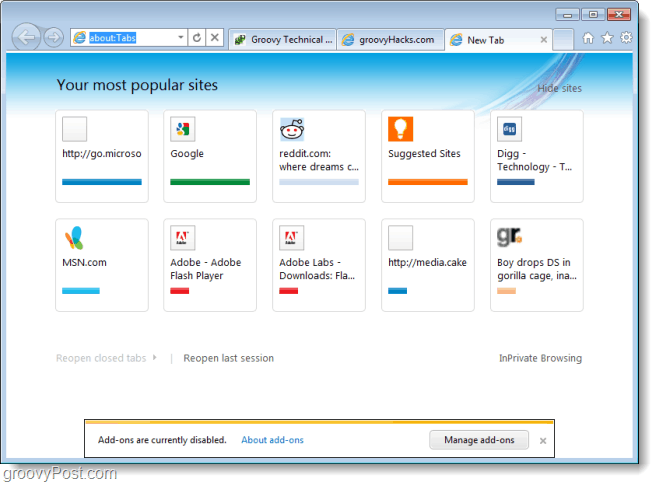 Internet Explorer 9 Beta Screenshot Tour
