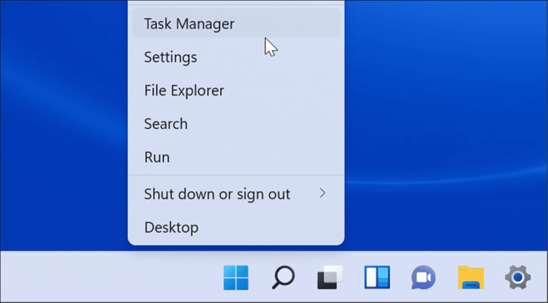 Åpne Task Manager på Windows 11