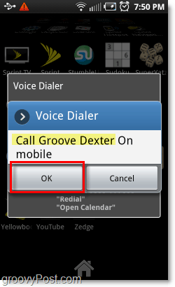 ringe med stemme på Android-telefon