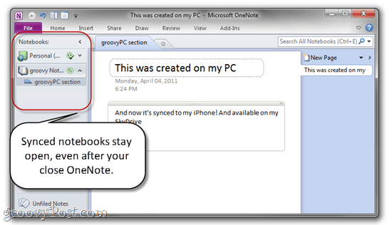 Synkroniser automatisk OnEnote