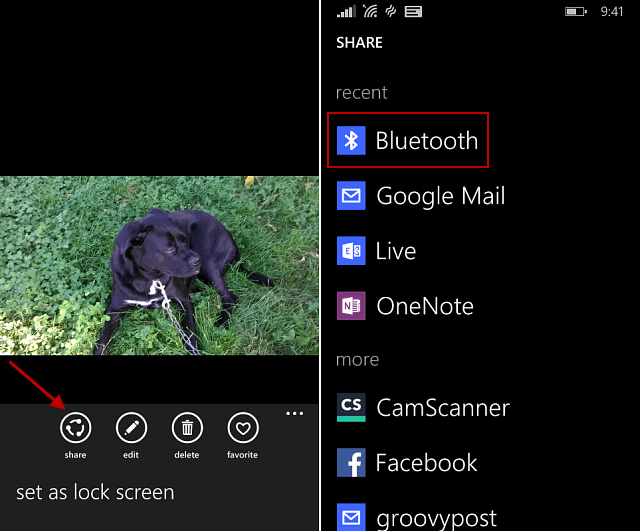 Windows Phone 8.1 Tips: Del filer via Bluetooth