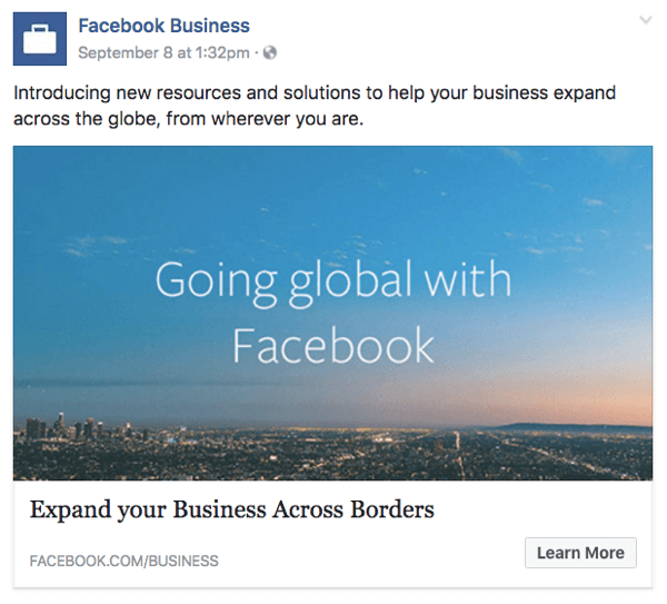facebook for global virksomhet