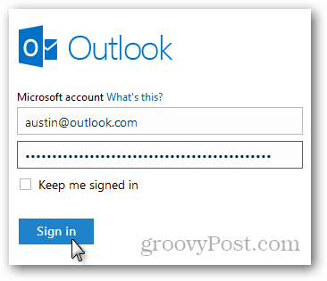 outlook.com e-postpålogging