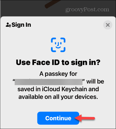 fortsett å bruke Face ID-logg på med passord