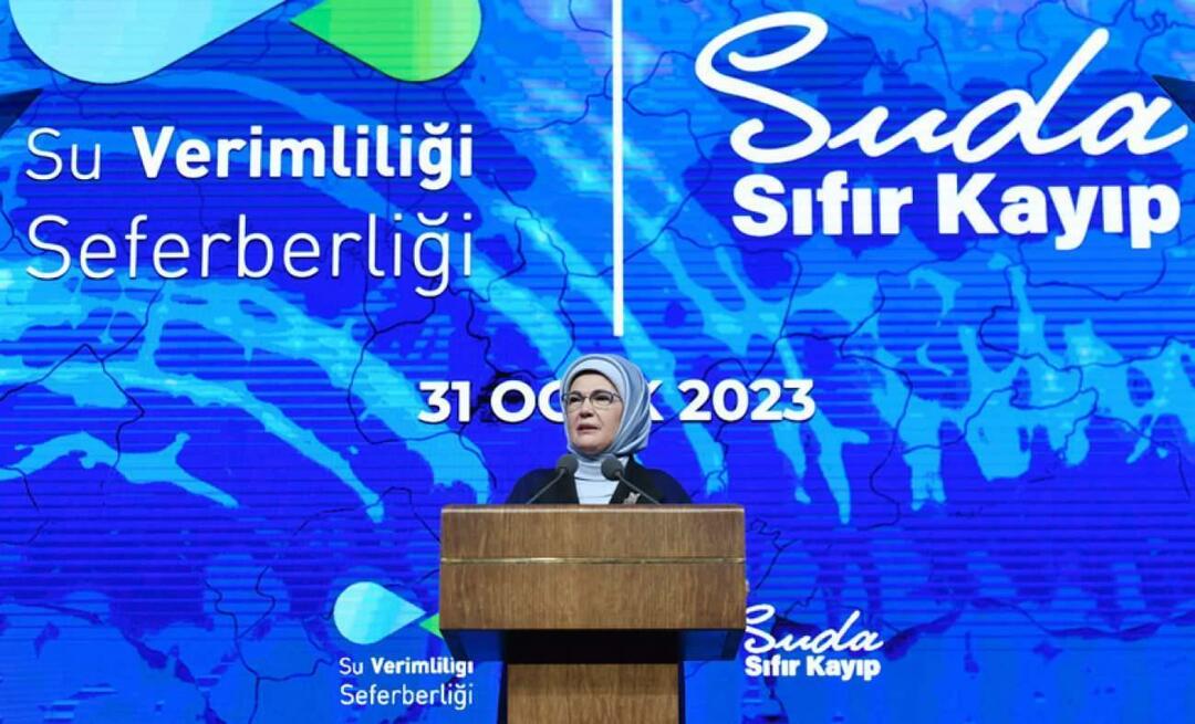 Emine Erdoğan deltok på introduksjonsmøtet til "Water Efficiency Campaign"!