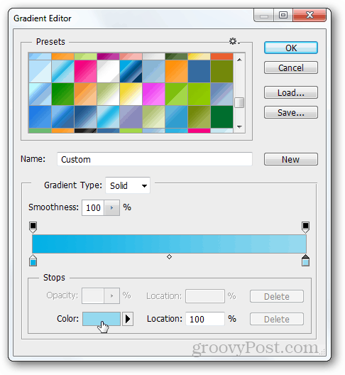 gradient Photoshop lage blå farge dra lage tutorial opprette