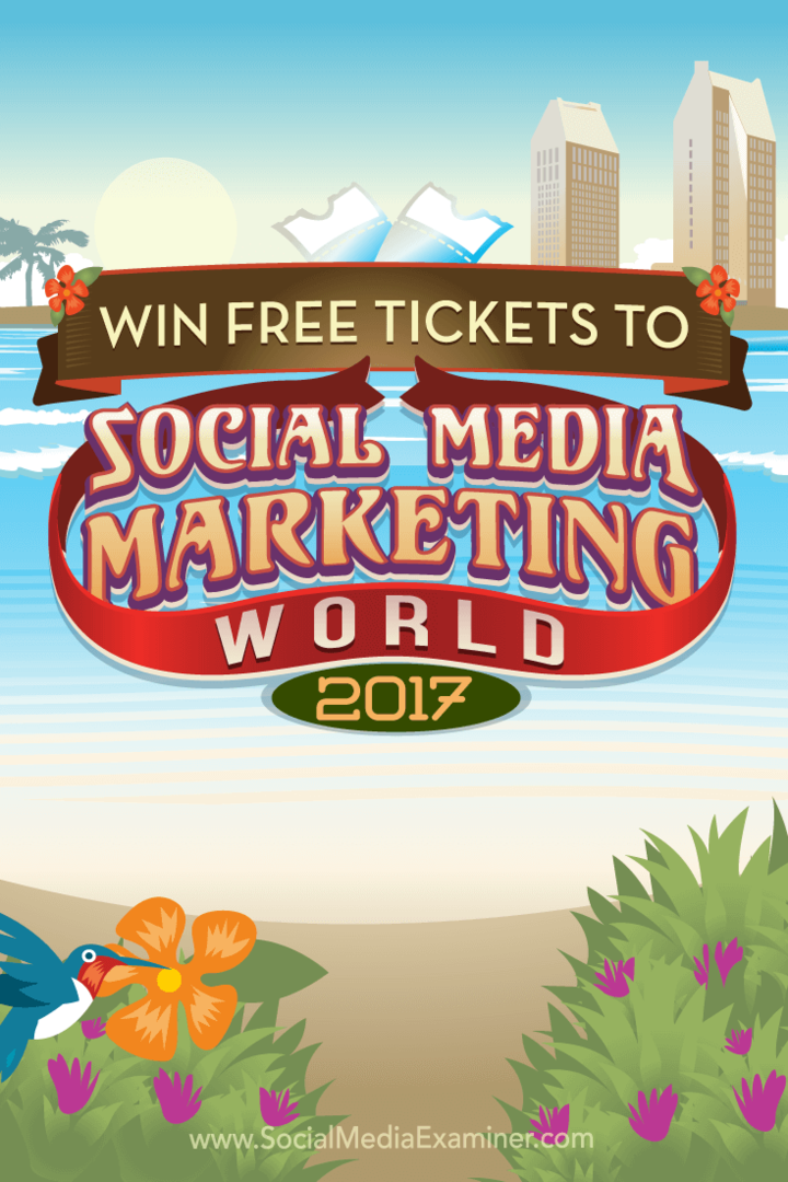 Vinn gratis billetter til Social Media Marketing World 2017: Social Media Examiner