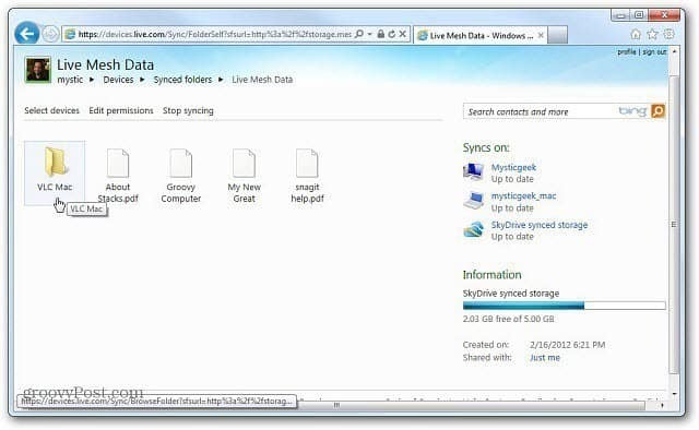 Windows Live Mesh 2011 for Mac: Komme i gang