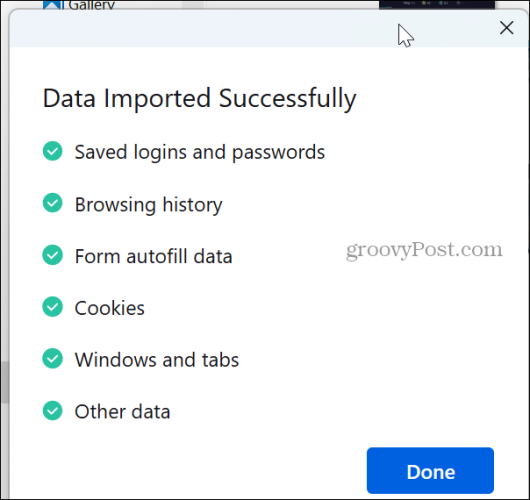 data importert