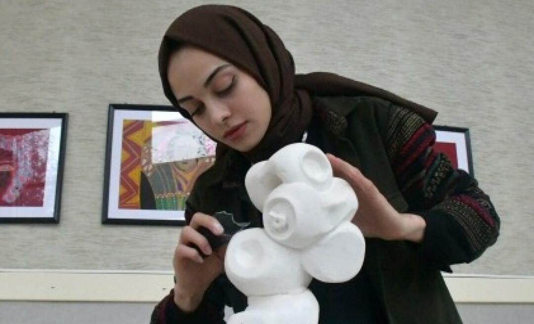 En pris fra Kulturdepartementet til Emine Erdağ, som startet sin reise med maleri og fortsatte med skulptur!