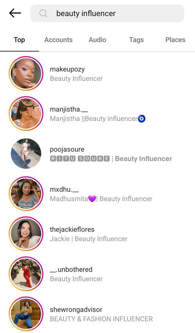 hvordan-finne-partner-mikro-influencers-on-instagram-search-for-beauty-influencer-example-1
