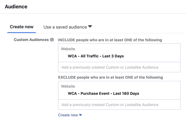 Hvordan lage Facebook-reklameannonser, trinn 5, tilpassede innstillinger for målgruppeannonser for nettstedstrafikk