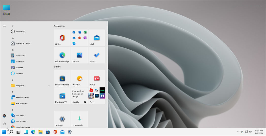 Gjenopprett den klassiske Windows 10-startmenyen med live-fliser på Windows 11