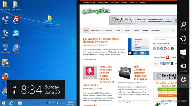 Windows 8.1 moderne UI Desktop