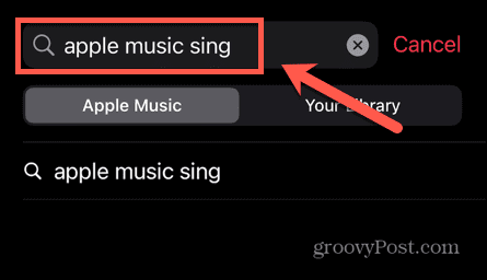 apple music synge søk