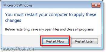 start datamaskinen på nytt for å avslutte å slå av Internet Explorer 8 i Windows 7