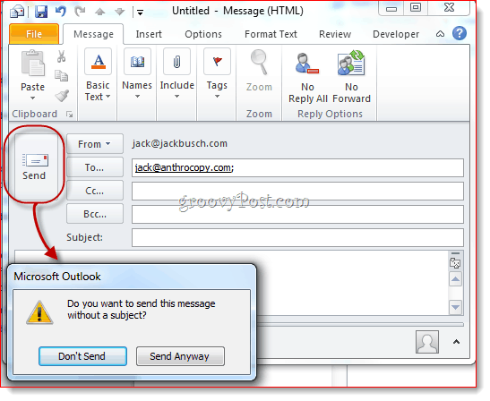Glemt vedleggsdetektor for Microsoft Outlook