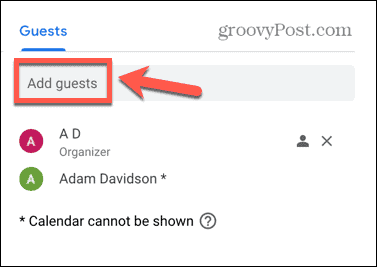 google kalender legg til gjester